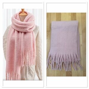 Forever 21 Blush Pink Fringe Scarf Wrap